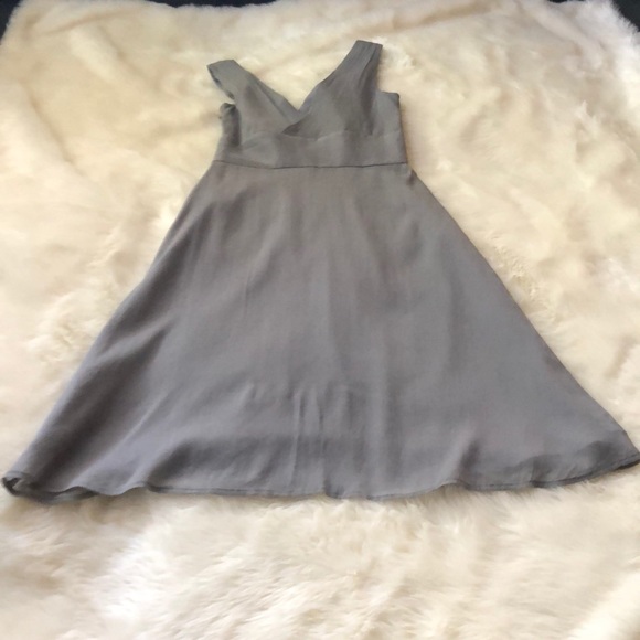 J.Crew silk cocktail party dress gray fully lined - Picture 5 of 8